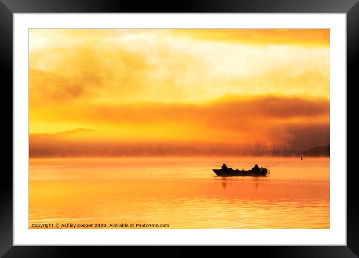 Fishing dawn. Framed Mounted Print by Ashley Cooper