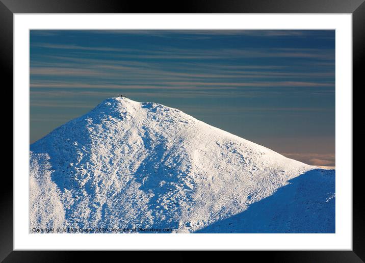 Summiting Framed Mounted Print by Ashley Cooper