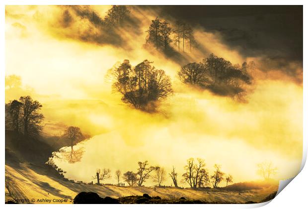 Loughrigg Tarn Print by Ashley Cooper