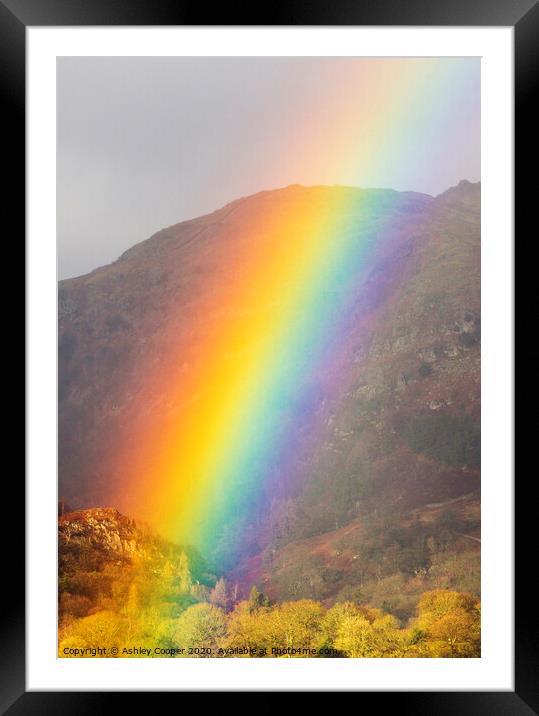 Rainbow light. Framed Mounted Print by Ashley Cooper