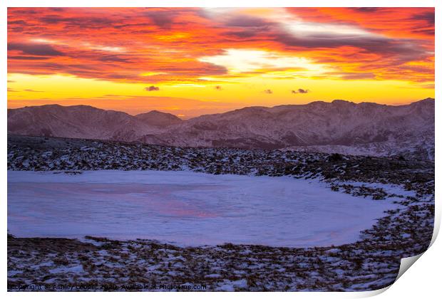 Frozen tarn. Print by Ashley Cooper