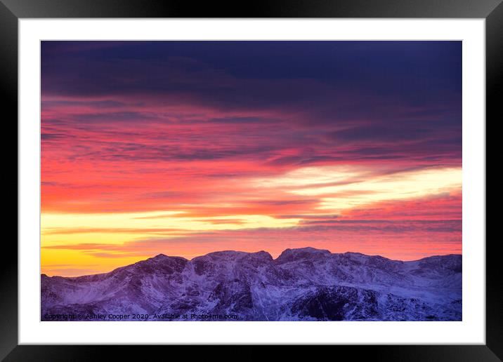 Scafell Framed Mounted Print by Ashley Cooper