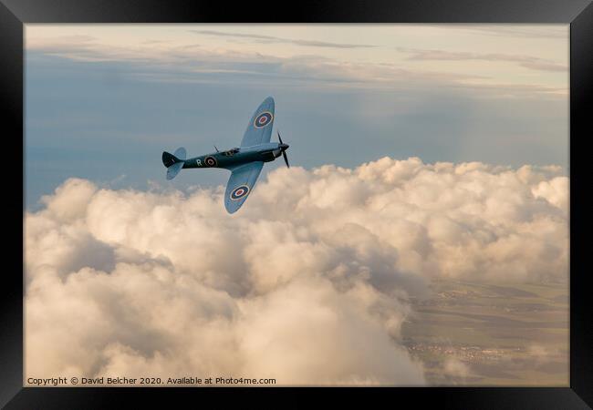 Supermarine Spitfire PR. Framed Print by David Belcher