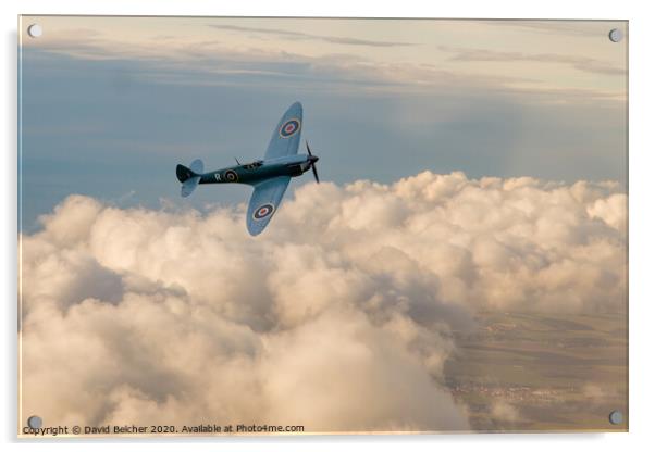 Supermarine Spitfire PR. Acrylic by David Belcher