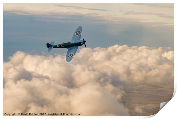 Supermarine Spitfire PR. Print by David Belcher
