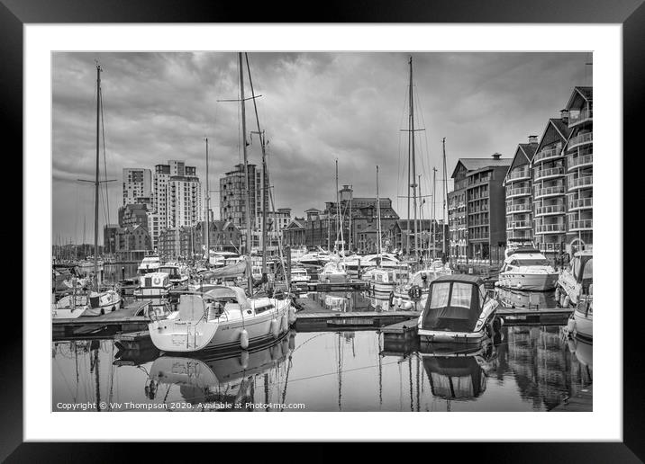 Neptune Quay Ipswich  Framed Mounted Print by Viv Thompson