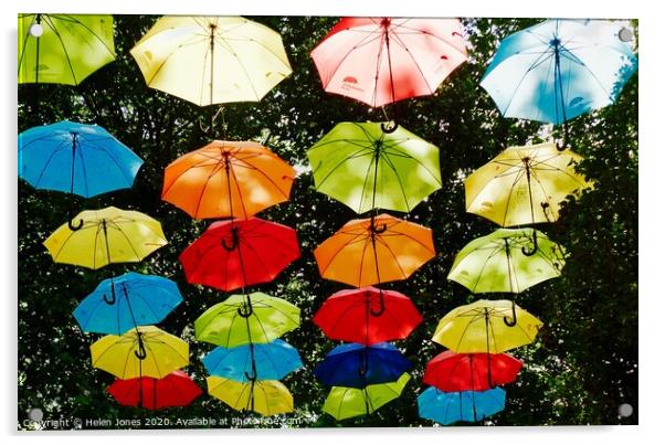 Umbrellas in the Sunshine  Acrylic by Helen Jones
