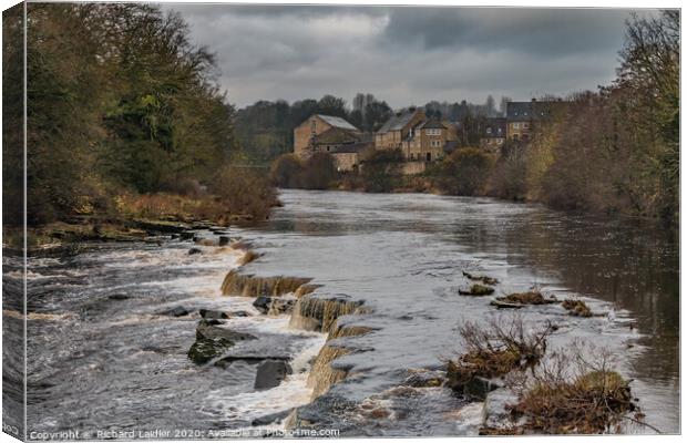 The River Tees from Demesnes Mill Barnard Castle Canvas Print by Richard Laidler