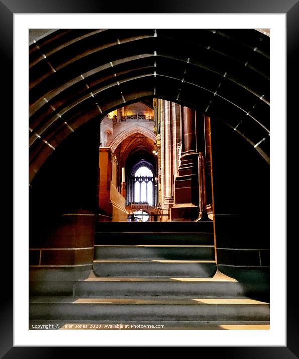 Interior of Liverpool Anglican Cathedral  Framed Mounted Print by Helen Jones