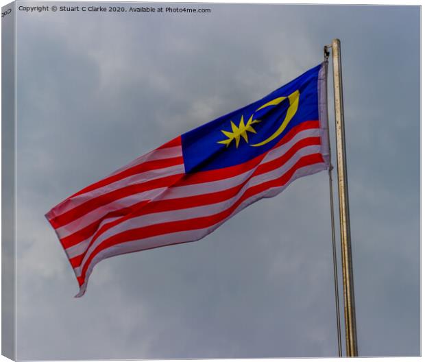 Malaysian flag Canvas Print by Stuart C Clarke