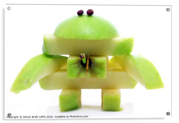 Friendly apple monster Acrylic by Simon Bratt LRPS