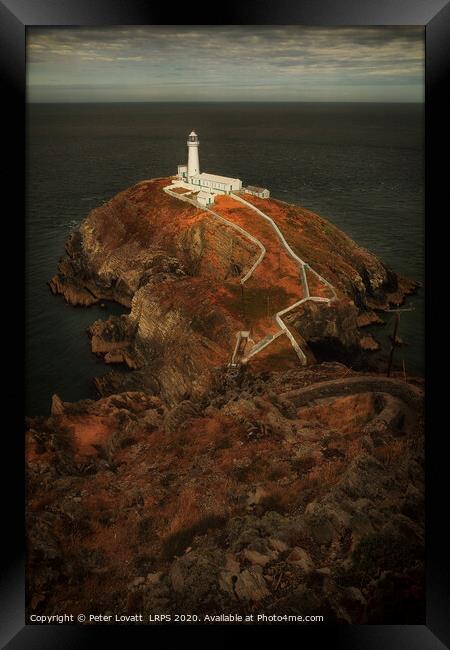 South Stack Lighthouse Framed Print by Peter Lovatt  LRPS