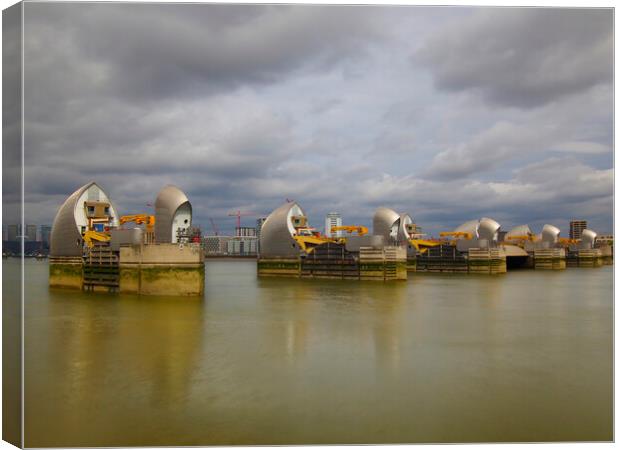 Thames Barrier London Canvas Print by Clive Eariss