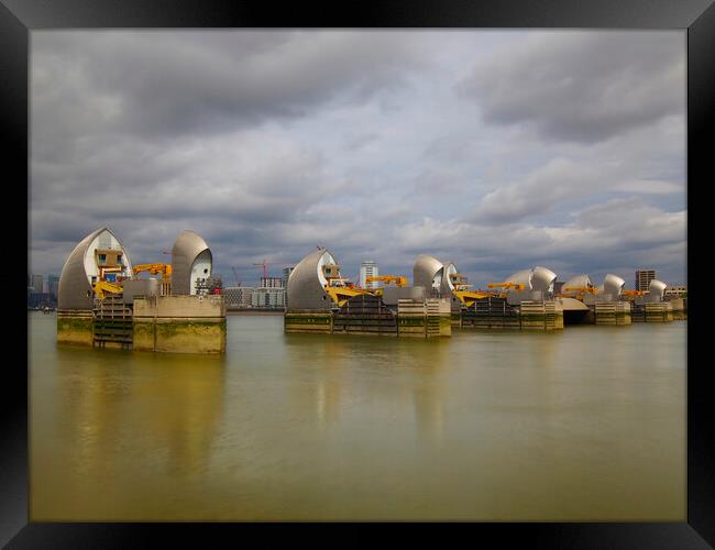 Thames Barrier London Framed Print by Clive Eariss