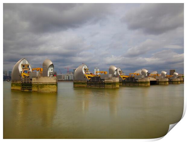 Thames Barrier London Print by Clive Eariss