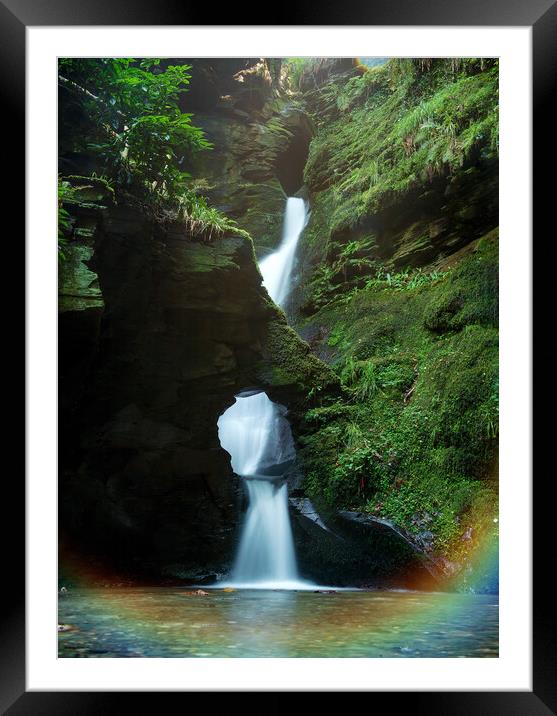 St Nectans Glen in Cornwall Framed Mounted Print by Kia lydia