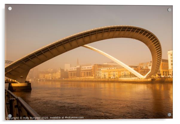 Gateshead Millennium Bridge,  Acrylic by Holly Burgess
