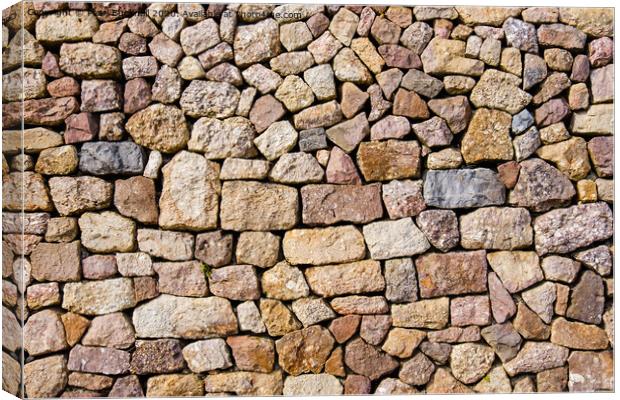 Dry Stone Wall Textures Canvas Print by Pearl Bucknall
