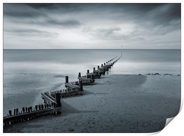 Hunstanton Beach, Norfolk Print by Dave Turner