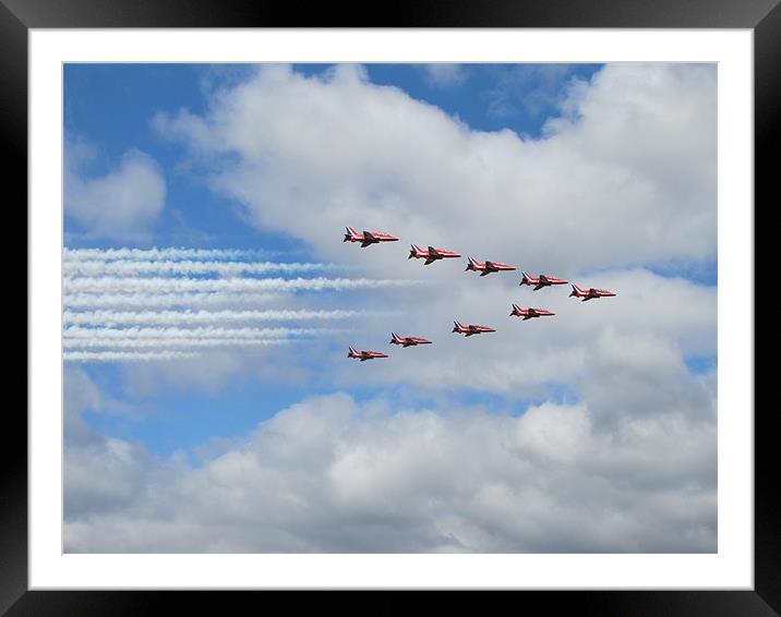 Red Arrows Framed Mounted Print by Sarah Miles