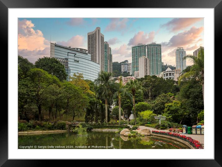 Hong Kong park  Framed Mounted Print by Sergio Delle Vedove
