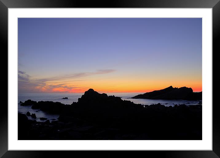 Sunset from Hartland Quay Framed Mounted Print by Pete Hemington