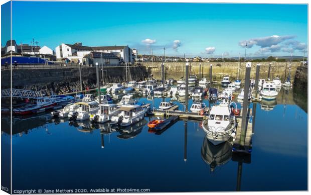 Porthcawl Harbour  Canvas Print by Jane Metters