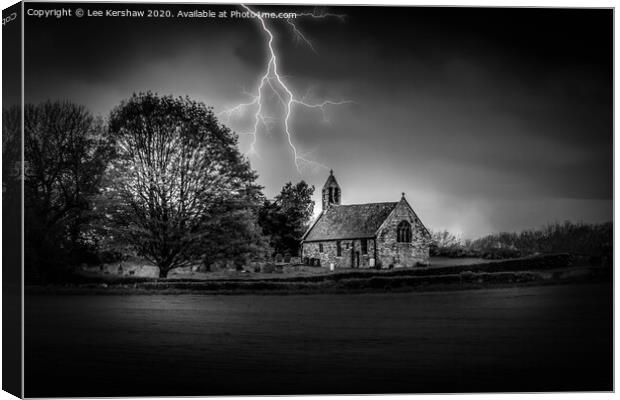 Holy Lightning Canvas Print by Lee Kershaw