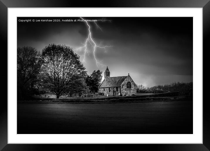 Holy Lightning Framed Mounted Print by Lee Kershaw