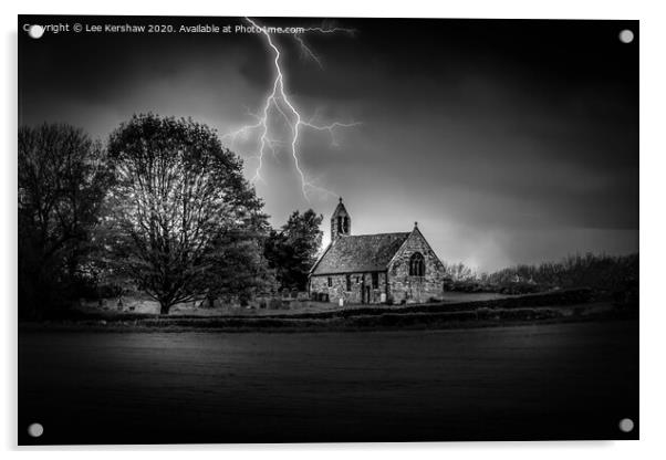 Holy Lightning Acrylic by Lee Kershaw