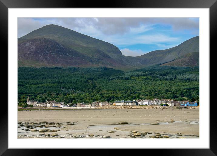 Where the mountains of Mourne sweep down to the se Framed Mounted Print by David McFarland