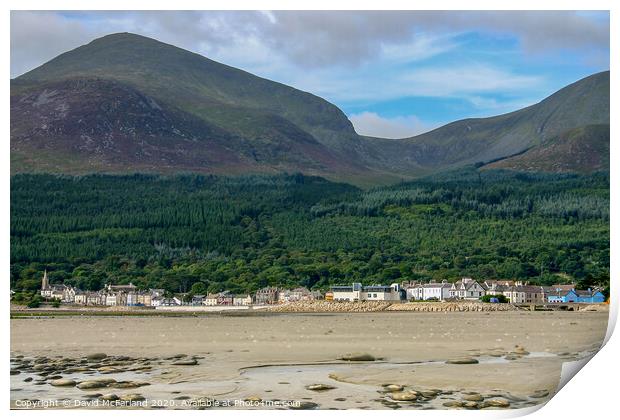 Where the mountains of Mourne sweep down to the se Print by David McFarland