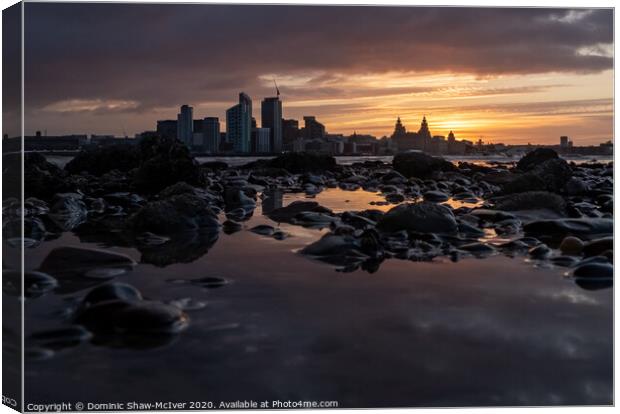 Liverpool's Ethereal Sunrise Canvas Print by Dominic Shaw-McIver