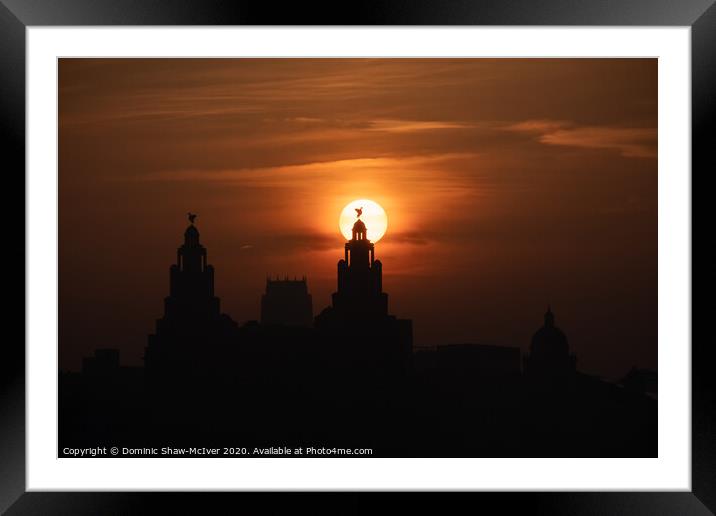 Liver Bird Sunrise Framed Mounted Print by Dominic Shaw-McIver