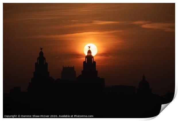 Liver Bird Sunrise Print by Dominic Shaw-McIver