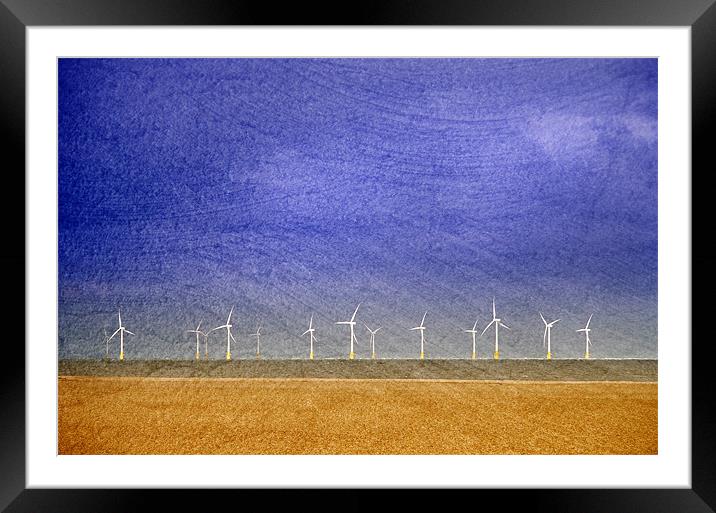 Scroby Sands Wind Farm, Norfolk Framed Mounted Print by Dave Turner