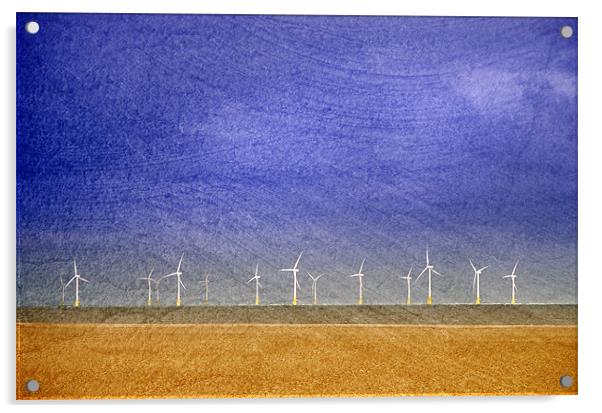 Scroby Sands Wind Farm, Norfolk Acrylic by Dave Turner