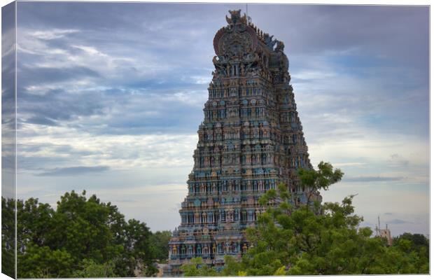 Panoramic shot of the Sri Meenakshi temple, Madurai, Tamil Nadu, India Canvas Print by Arpan Bhatia