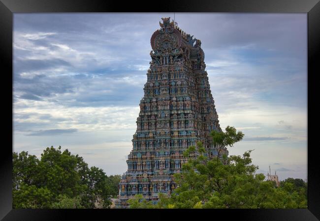 Panoramic shot of the Sri Meenakshi temple, Madurai, Tamil Nadu, India Framed Print by Arpan Bhatia