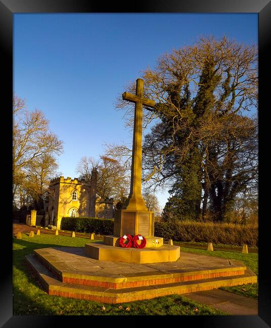 War memorial in Castle Eden Framed Print by Janet Kelly