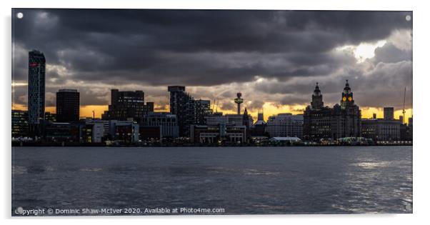 Liverpool Cityscape Acrylic by Dominic Shaw-McIver