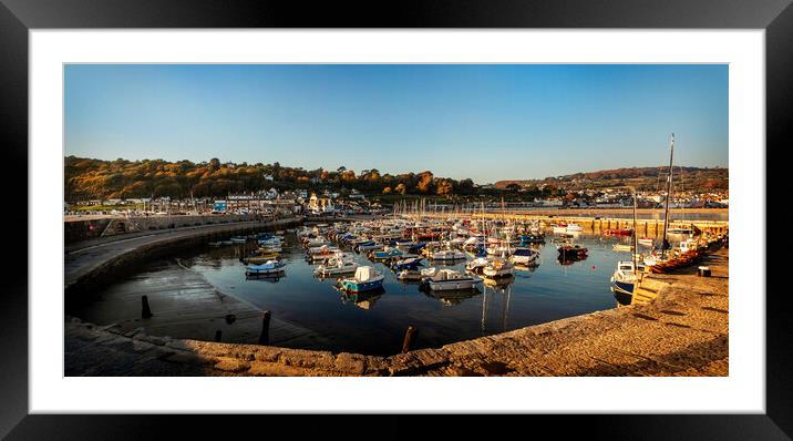 Lyme Regis Harbour, Dorset. Framed Mounted Print by Maggie McCall