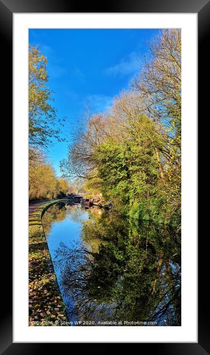Narrow Boat on Stourbridge Canal Framed Mounted Print by Steve WP