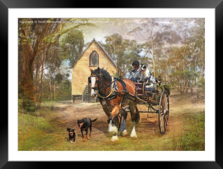 Sunday Driver Framed Mounted Print by Trudi Simmonds