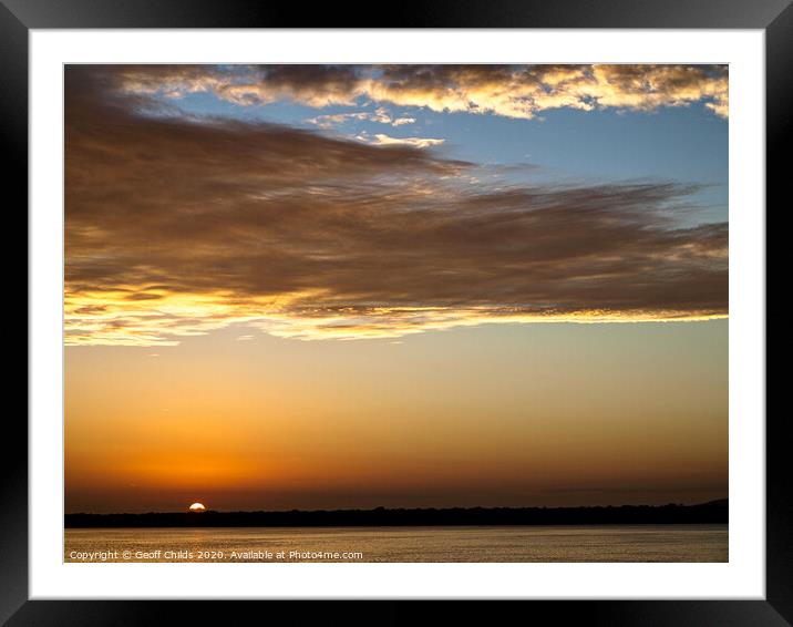 Golden Glow Sunrise Seascape Australia Framed Mounted Print by Geoff Childs