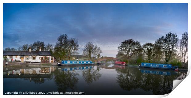 The Grand Union Canal at Foxton. Print by Bill Allsopp