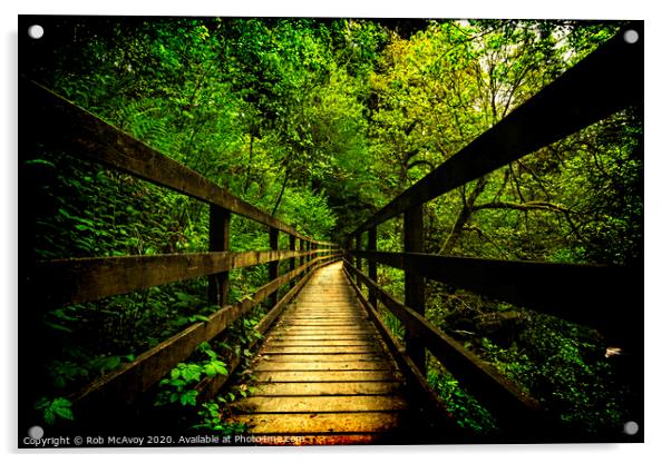 A Footbridge Too Far Acrylic by Rob McAvoy