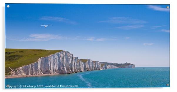 The Seven Sisters panorama. Acrylic by Bill Allsopp