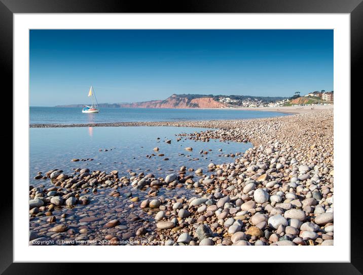 All Moored up at Budleigh Salterton Framed Mounted Print by David Merrifield