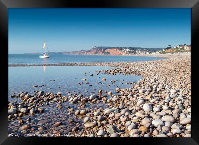 All Moored up at Budleigh Salterton Framed Print by David Merrifield